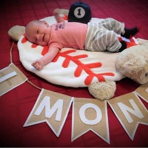 Baby months milestone banner